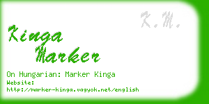 kinga marker business card